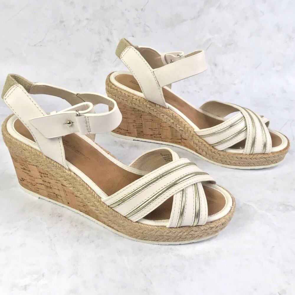 Tommy Bahama Naira Cork Wedge Sandal Sz 7B Summer Beach Clean - Picture 2 of 12
